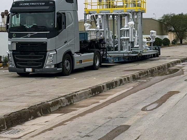 Process skid ready to depart